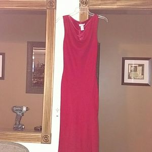 Red sheath dress